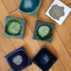 Geode coasters Anthropologie
